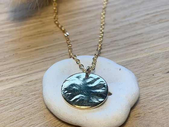 Collier long Satellite doré à l'or fin 24 carats