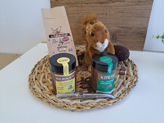 Coffret 2 pots de pâtes à tartiner et café