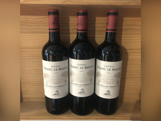 Coffret 3 bouteilles Château Franc Le Maine Saint Emilion Grand Cru 75cl