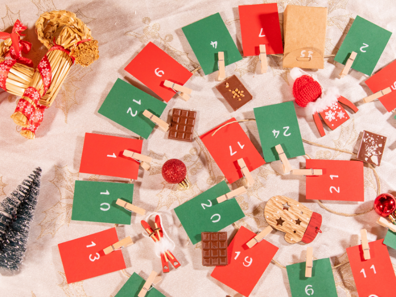 Calendrier de l'Avent chocolats bio 2025