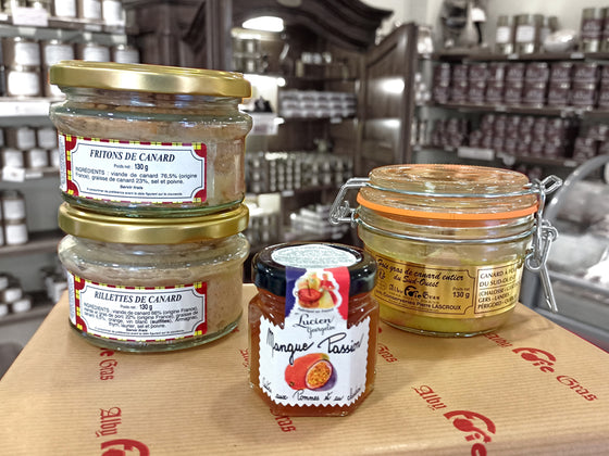 Coffret Visite Albigeoise : Foie Gras, Chutney, Rillettes et Fritons