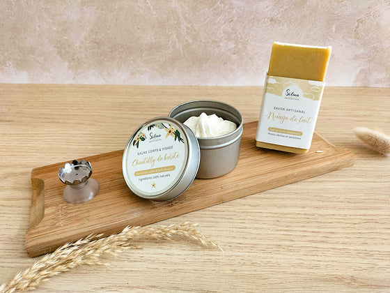 Coffret savon, baume chantilly & porte savon