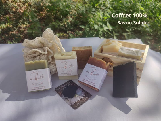Coffret 100% savon solide, 100% Gel douche artisanal ou Mixte