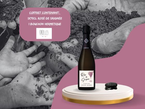 Champagne Rosé de Saignée et son bouchon hermétique