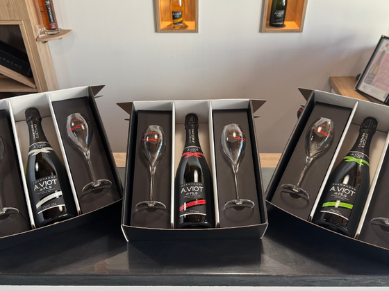 Coffret 1 bouteille Champagne 75cl et ses 2 Flûtes