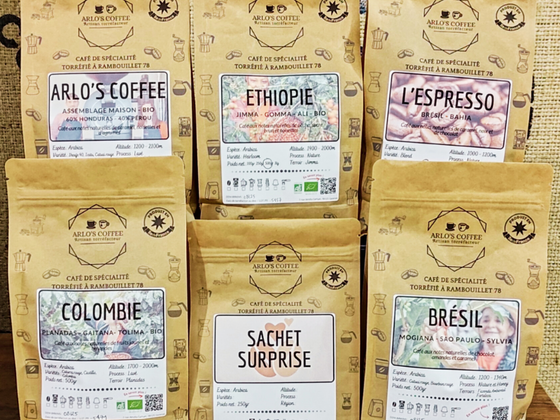 Lot de 6 cafés de spécialité 500g