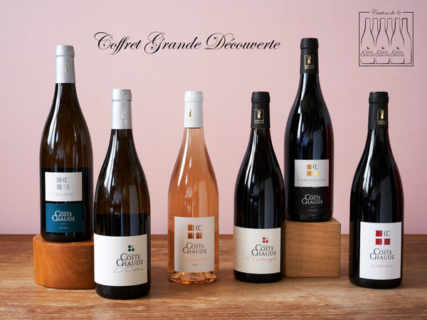 Coffret vin du Rhône Grande Découverte BIO Domaine de Coste Chaude 6 b