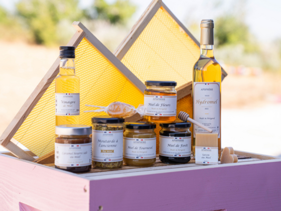 Coffret Produits de la Ruche : Miel, Hydromel, Caramel et Moutarde