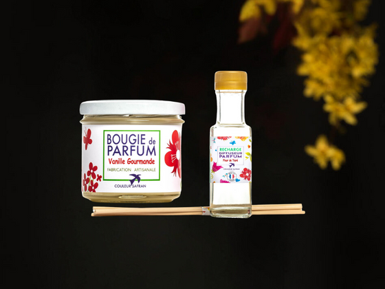 Coffret Recharge Diffuseur de Parfum Artisanal et Bougies Végetale