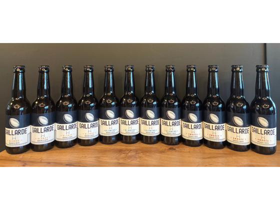 12 bouteilles 33cl de bière Gaillarde (4 Blondes / 4 Blanches / 4 Ambrées)