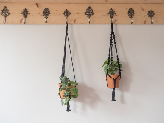 Coffret de 2 suspensions pour plante en macramé