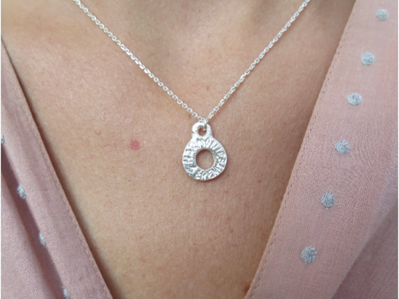 Pendentif gravé harmonie sérénité or ou argent