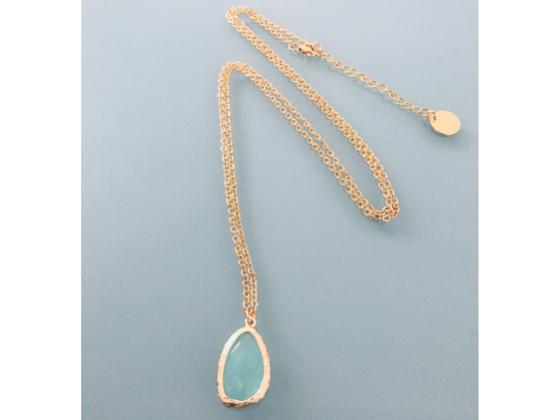 Collier sautoir Chrysoprase