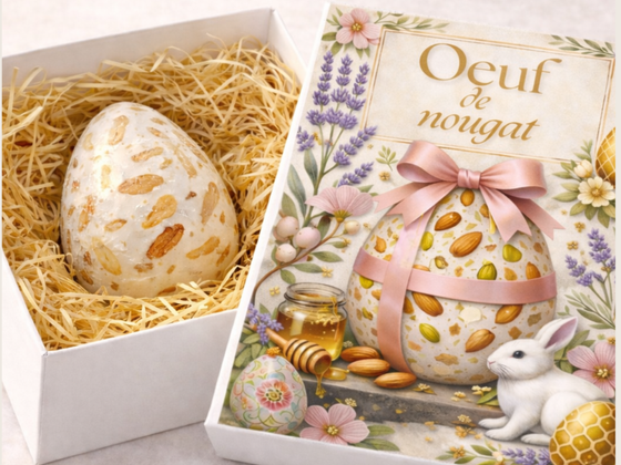 Gros Œuf de Nougat Blanc Tendre