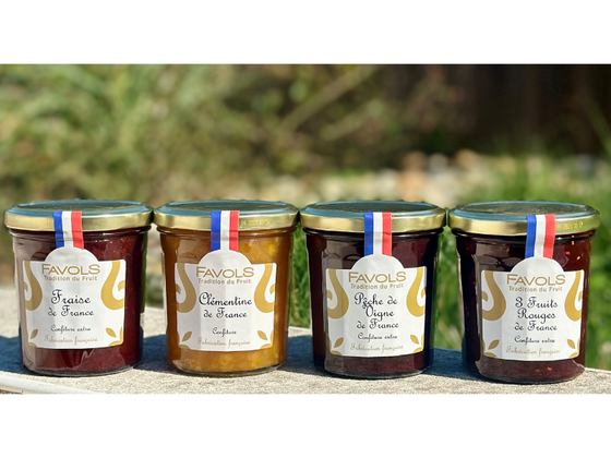Les confitures de nos régions : 4 confitures 375g