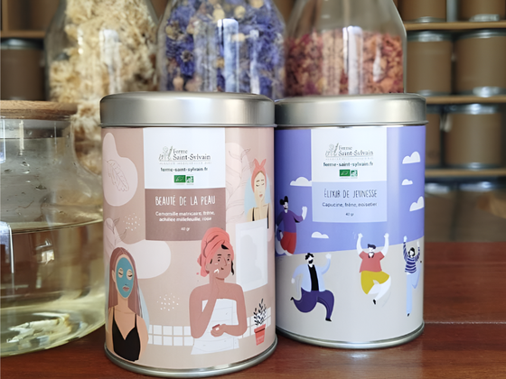 Coffret de 2 tisanes composées bio de 40g