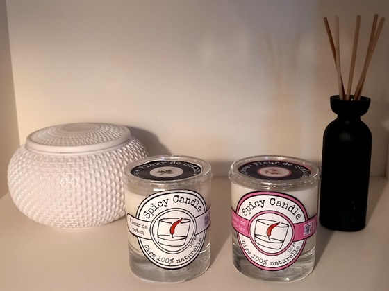 Deux bougies naturelles aux senteurs de Grasse