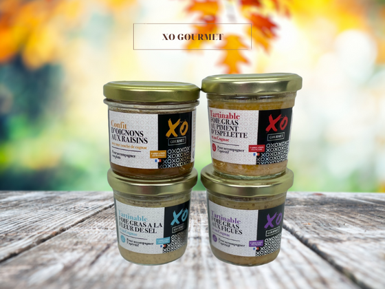 Coffret de 4 tartinables, foie gras et cognac