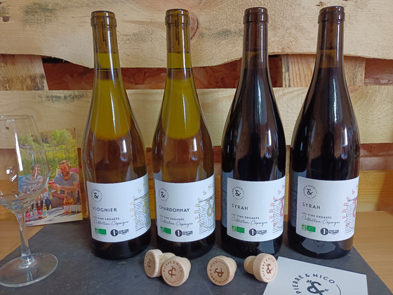 Coffret vin du Languedoc BIO 4 bouteilles rouge, blanc et rosé IGP Pays d'Oc