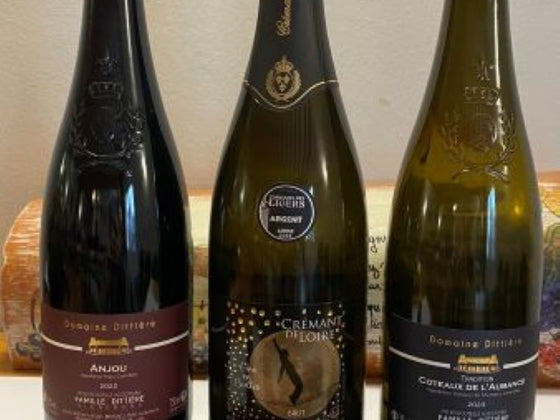 Coffret vin de la Loire 3 bouteilles rouge, blanc et pétillant