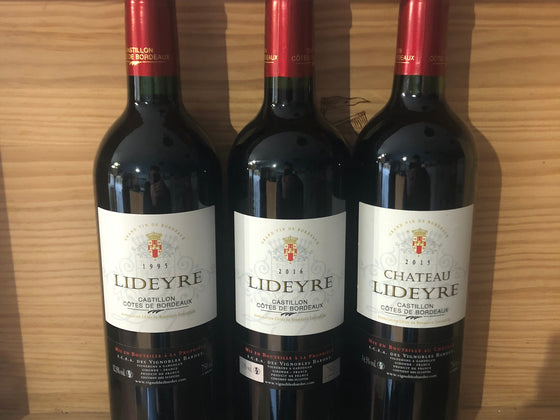 Coffret 3 bouteilles Lideyre Côtes de Castillon 75CL
