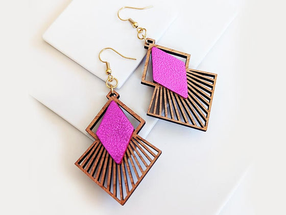 Boucles d'oreilles en bois LOZAA