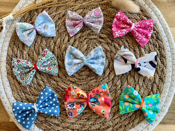 Assortiment de 9 barrettes bébés - enfants Liberty
