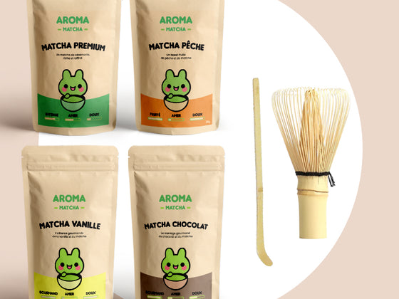 Coffret Matcha Cérémonie + Cuillère doseuse et fouet traditionnel offerts