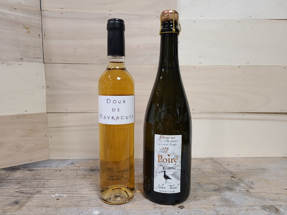 Coffret 2 Bouteilles La Poule aux oeufs d'or - Assortiment de vin et cidre doux