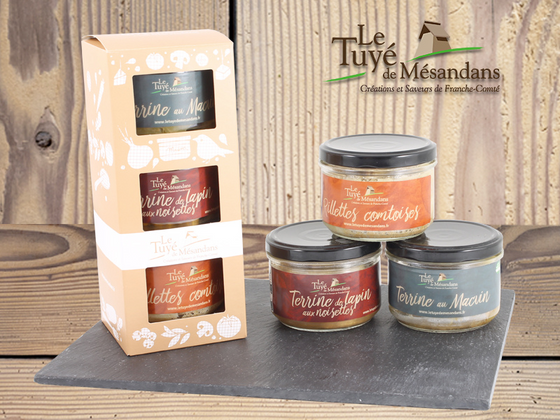 3 terrines artisanales aux saveurs franc-comtoises