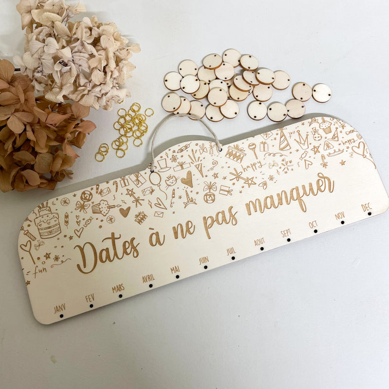 Calendrier anniversaire pour toute la famille