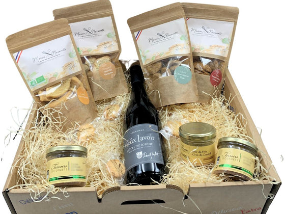 Valisette Vin, Bloc de foie gras, Terrines et Gourmandises