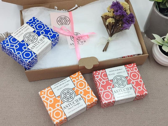 Coffret 3 savons douche, surgras saponifié à froid