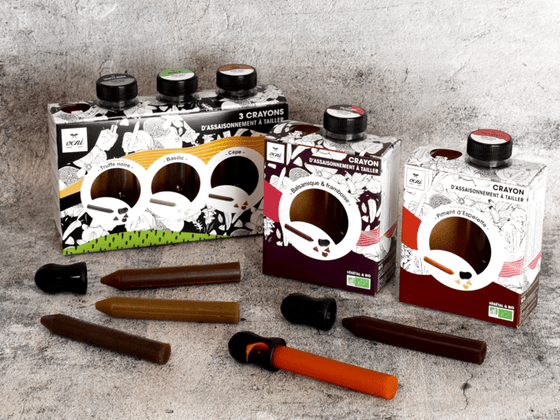 Assaisonnements à tailler 2 coffrets 1 crayon et 1 coffret 3 crayons