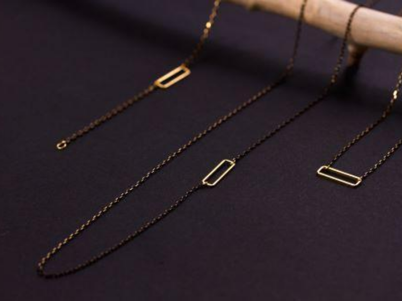 Parure Rectangle d’Or - collier, sautoir et bracelet