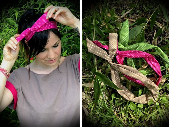 Lot de 3 bandeaux en tissu