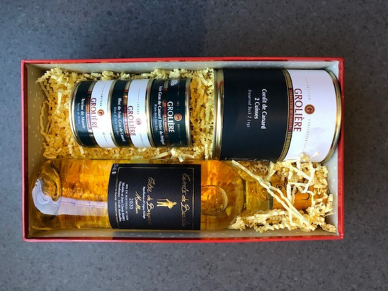 Coffret des Gourmets avec Confits de Canard 2 Cuisses, Foie Gras et Terrines