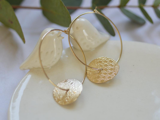 Boucles d'oreilles Créoles motif