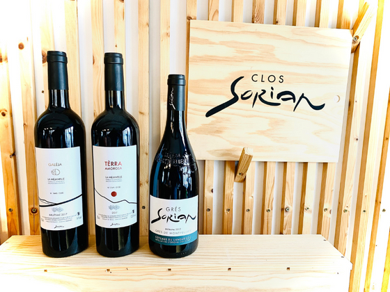 Coffret vin du Languedoc 3 bouteilles rouge AOC Languedoc Grès de Montpellier, Languedoc la Méjanelle