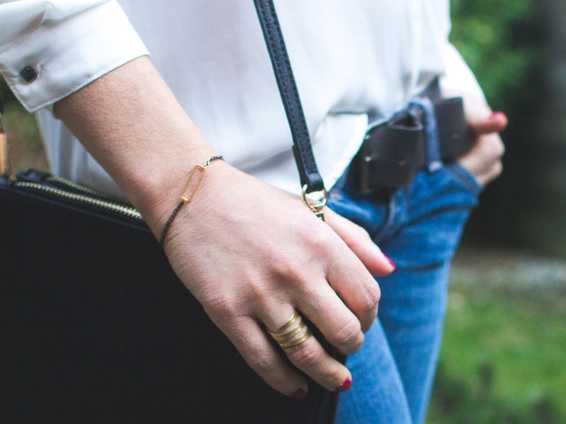 Parure Rectangle d’Or - collier, sautoir et bracelet