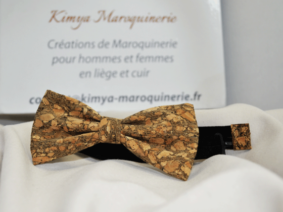 Nœud papillon marbré en liège