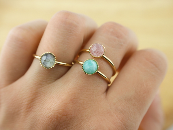 Bague Plaqué Or Avec Pierre Fantaisie Taille 52-53 | Bijou D'occasion, Sans Marque