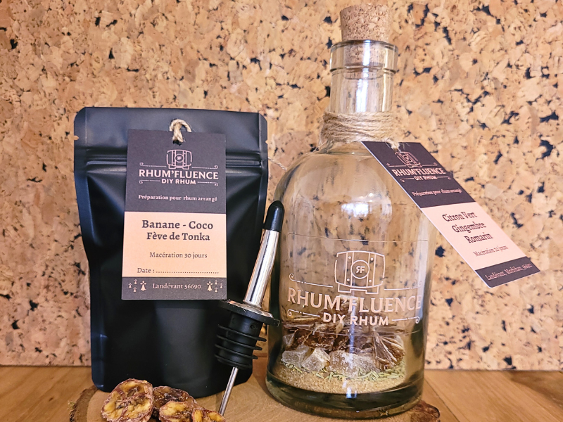 1 Bouteille de préparation pour Rhum Arrangé + 1 Recharge Recette