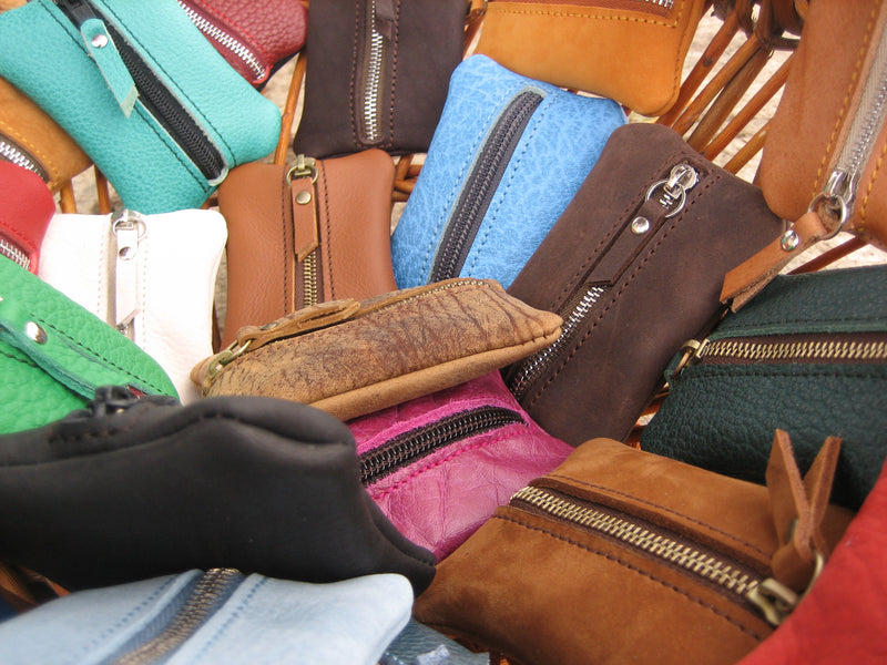 Porte-monnaie et porte-clés en cuir