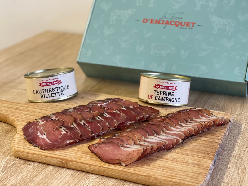 Coffret Apéro Charcuterie : Coppa, Lomo et Rilletes