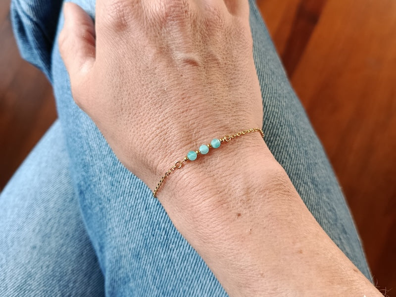 Bracelet Trio doré à l'or fin