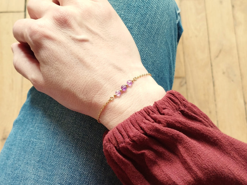 Bracelet Trio doré à l'or fin