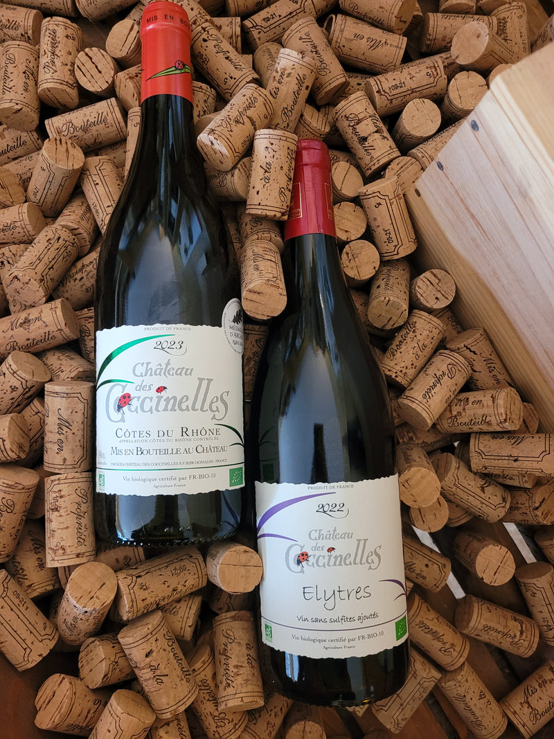 Coffret 2 vins Côtes du Rhône Sans Sulfités ajoutés BIO