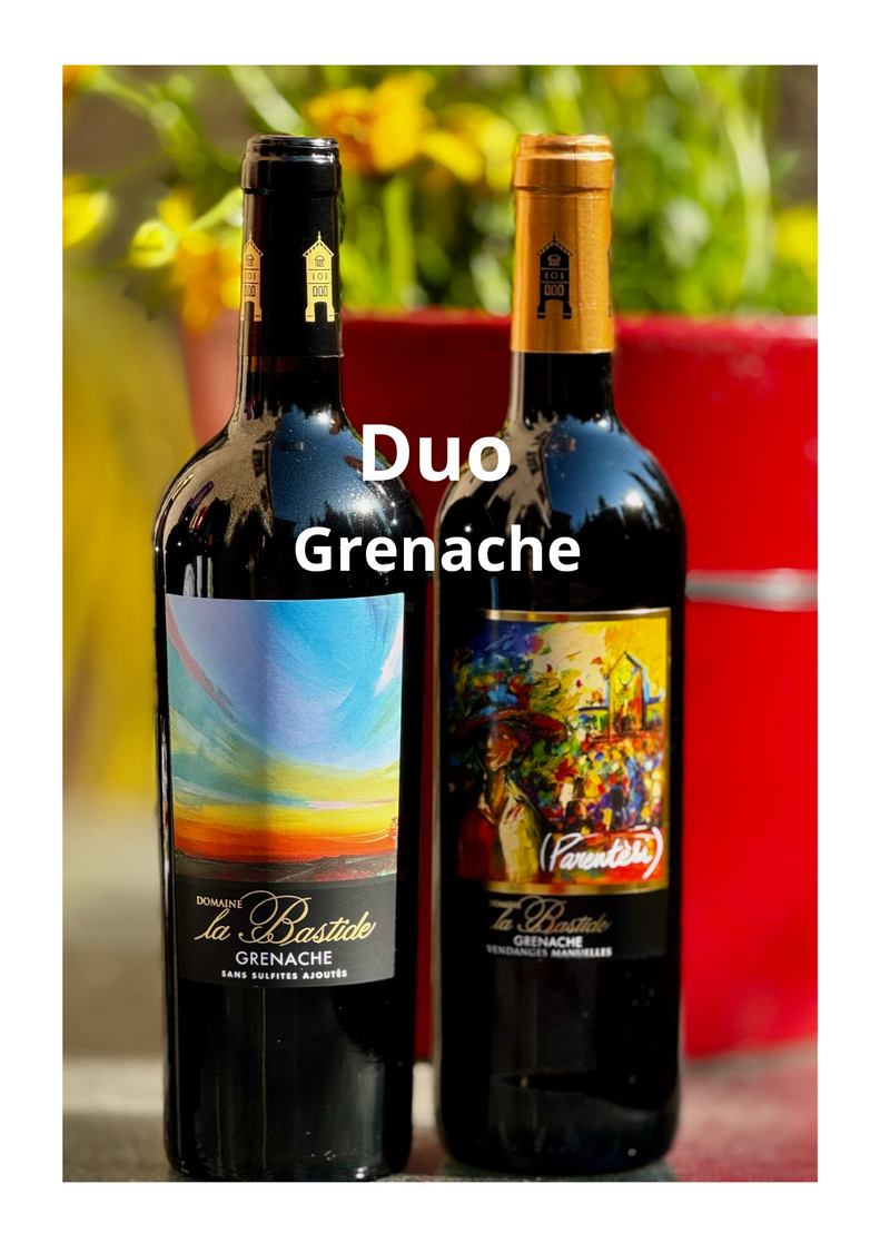 Duo Grenache, méthode traditionnelle & macération carbonique, pour vos apéro ou repas, le Grenache plaira à vos palais !
