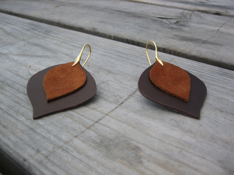 Boucles d'oreilles en cuir